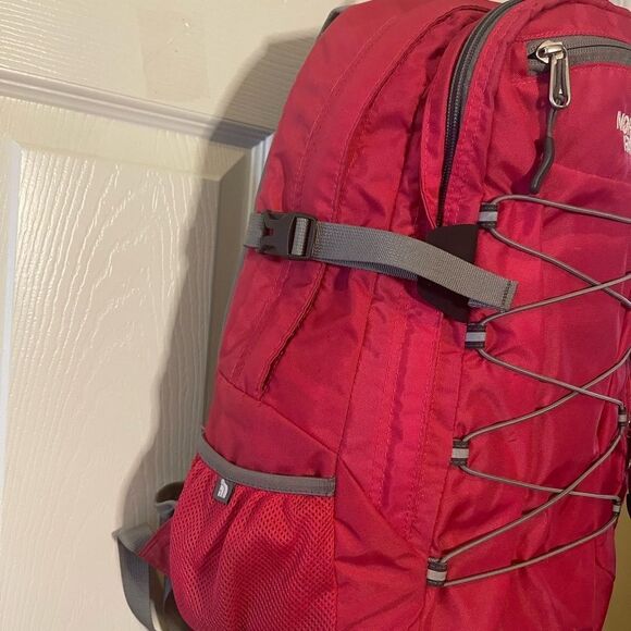 The North Face bright pink and Gray Backpack main image 11